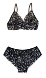 Xs and Os Women's Lace Bra Panty Lingerie Set