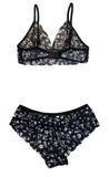 Xs and Os Women's Lace Bra Panty Lingerie Set