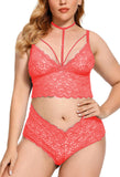 Xs and Os Women's Lace Bra Panty Lingerie Set