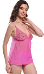 Xs and Os Women's Robe with Lace Babydoll Lingerie Set