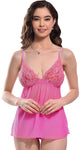 Xs and Os Women's Robe with Lace Babydoll Lingerie Set