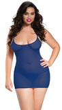Xs and Os Women's Net 4-piece Babydoll Lingerie Set with Strappy Back