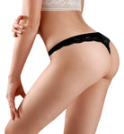Xs and Os Women Lace Thong Panty with Sequin Embellishments
