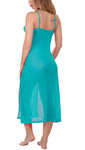 Xs and Os Women's Long Sheer Babydoll Nightwear with Panty