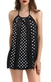 Xs and Os Women Halter Neck Babydoll Lingerie with Panty