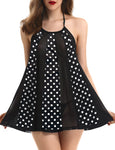 Xs and Os Women Halter Neck Babydoll Lingerie with Panty