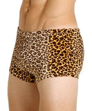 Xs and Os Men's Brief Leopard Print Velvet Trunk