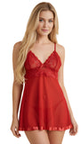 Xs and Os Women Sheer Mesh lace babydoll nightwear lingerie with g-string panty