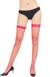 Xs and Os Lace Top Fishnet Thigh High Stockings For Women