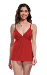 Xs and Os Women Lace Babydoll Lingerie with High Waist Panty