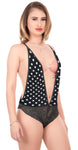Xs and Os Women's Backless Lace Babydoll Lingerie Set