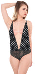 Xs and Os Women's Backless Lace Babydoll Lingerie Set