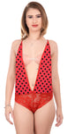 Xs and Os Women's Backless Lace Babydoll Lingerie Set