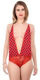 Xs and Os Women's Backless Lace Babydoll Lingerie Set