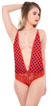 Xs and Os Women's Backless Lace Babydoll Lingerie Set