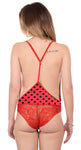 Xs and Os Women's Backless Lace Babydoll Lingerie Set
