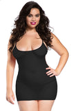 Xs and Os Women's Net 4-piece Babydoll Lingerie Set with Strappy Back