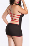 Women nightwear lingerie with g-string panty