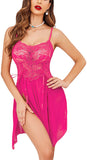 Xs and Os Combo of Women lace babydoll lingerie with panty and Net bikini bra g-string panty lingerie set