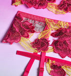 women lingerie set with garter belt
