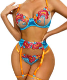 women lingerie set with garter belt