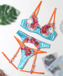 women lingerie set with garter belt