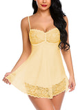 Xs and Os Women Lace Nightwear Babydoll Lingerie Nightie with Panty (Watermelon)