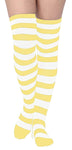 women over the knee high striped socks