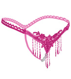 women sexy thong g-string pearl panties