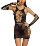 women fishnet sexy babydoll lingerie