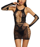 women fishnet sexy babydoll lingerie