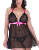 women babydoll nightwear with panty