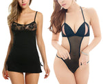 women babydoll lingerie teddies nightwear combo