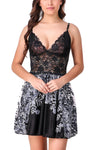 women satin babydoll nightwear lingerie