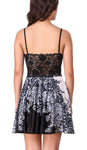 women satin floral babydoll lace nightwear