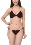 women satin bra panty lingerie set