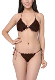 women satin bra panty lingerie set
