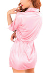 women sexy satin robe babydoll lingerie