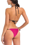 women sexy bikini rose bra panty lingerie set