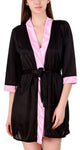 women sexy satin babydoll nightwear robe