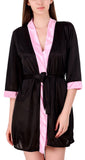 women sexy satin babydoll nightwear robe