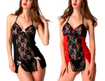 pack of 2 women sexy babydoll nightwear lingerie with panty 