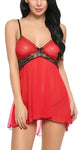 women see through babydoll night dress with panty