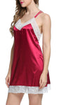 women sexy satin babydoll nightwear lingerie