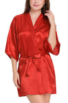 women satin robe kimono nightwear