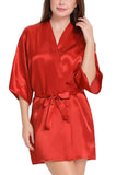 women satin robe kimono nightwear