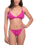 Women lace bra panty lingerie set