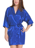 women satin sexy kimono robe nightwear 