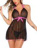 women see through net babydoll dress