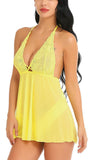 women sexy lace babydoll nightwear lingerie with lace panty